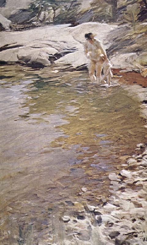 Anders Zorn med sin mamma China oil painting art